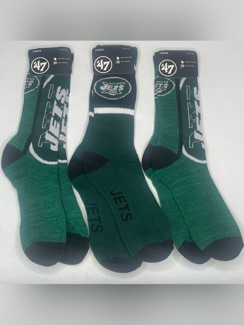 3 Pairs of New York Jets crew socks